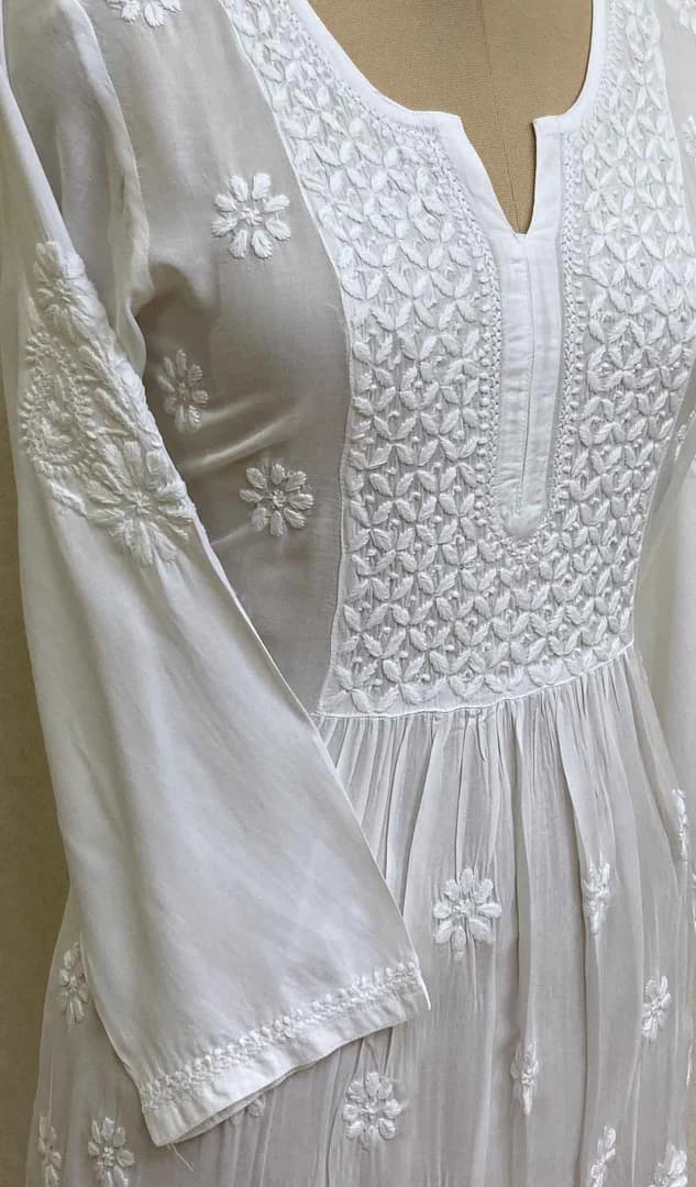 Chikankari Angrakha Dress