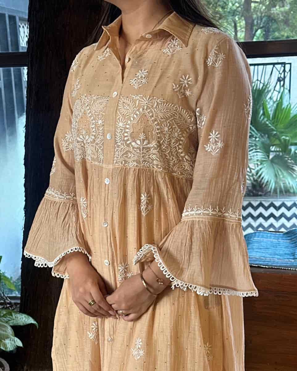 Chikankari A-line Dress