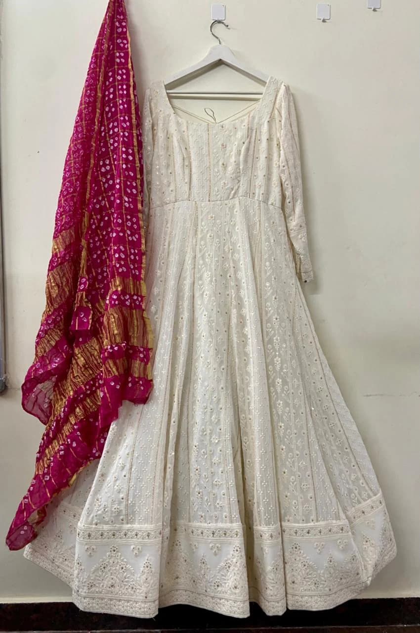 Chikankari Maxi Dress